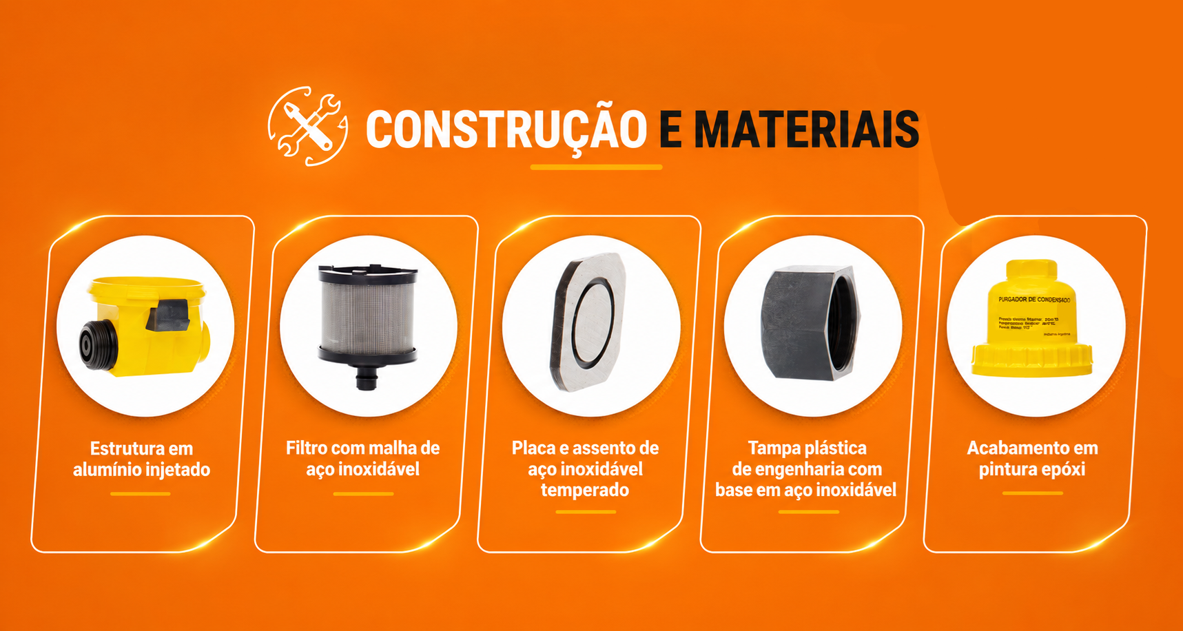 materiais purgador